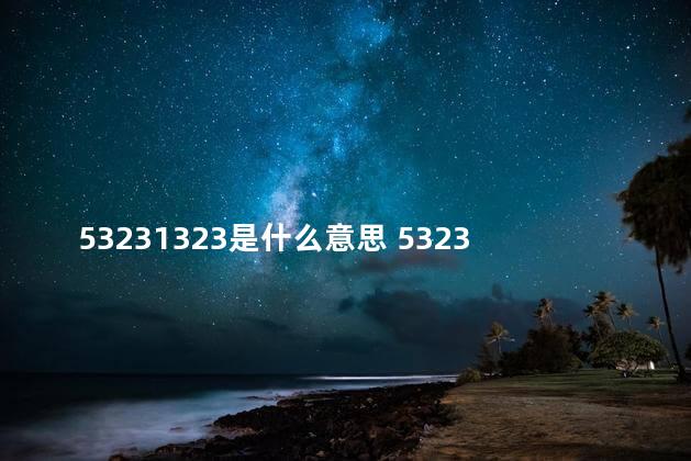 53231323是什么意思 53231323还有别的吗